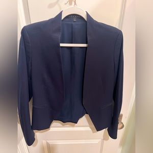 Theory Navy Blue Collarless Blazer Size 6